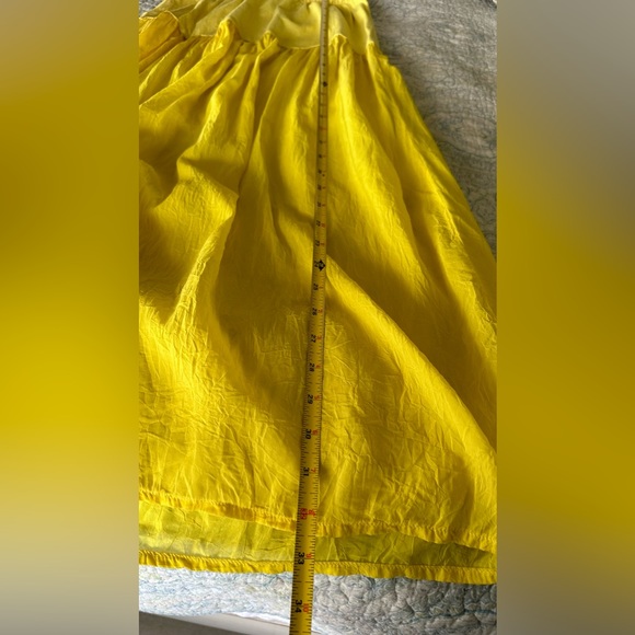 Vintage Johnny Was Low-Rise Yellow Maxi Skirt - Picture 9 of 12
